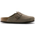 BIRKENSTOCK Boston Taupe Suede Sfb Unisex Slides
